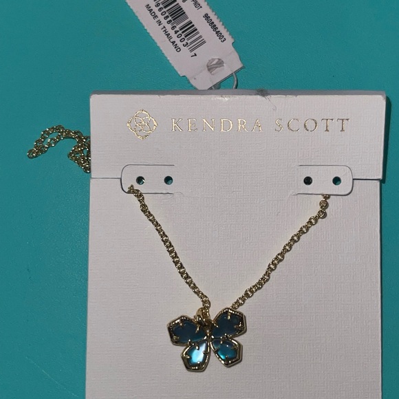 Kendra Scott Gold Chain with Blue Butterfly Pendant - Picture 3 of 4